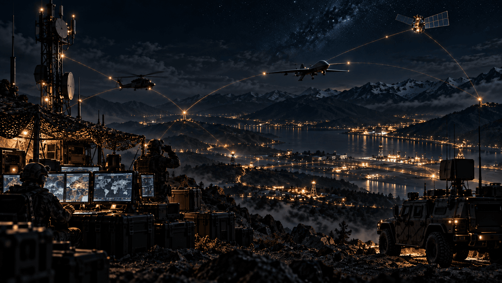 Concept visualization of secure networked operational command and communications